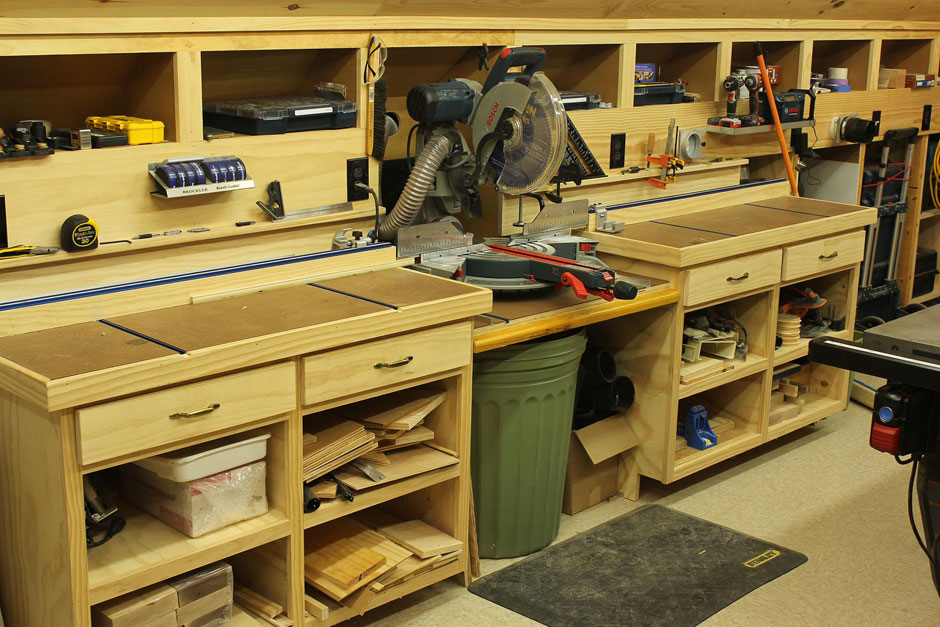 Woodshop-Miter-Saw-Bench-and-Storage
